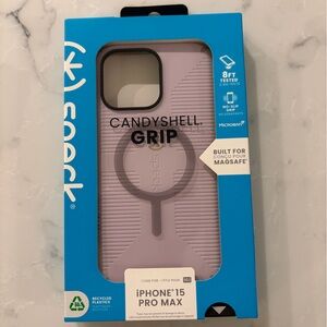 Speck MagSafe Soft Lilac Candyshell Grip Case for iPhone 15 Pro Max